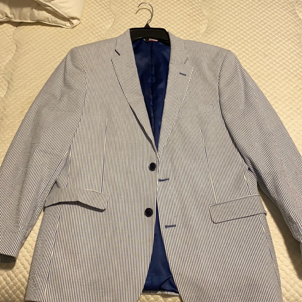Tommy Hilfiger blue pinstripe blazer